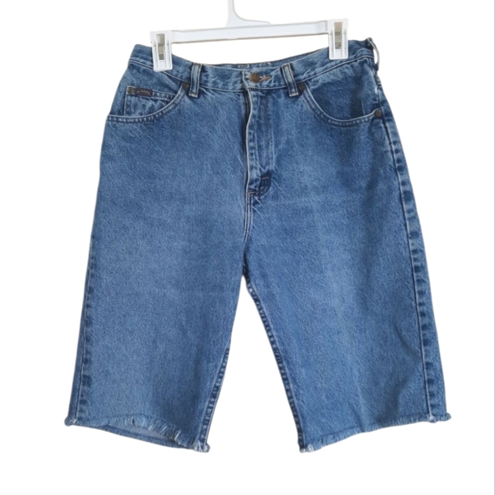 Vtg Lee Riders Denim Jorts Shorts Bermuda Cut Offs